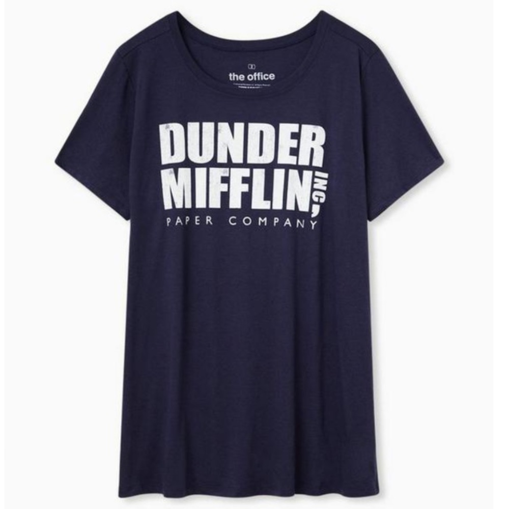 The Office Dunder Mifflin Slim Fit Tee - Navy